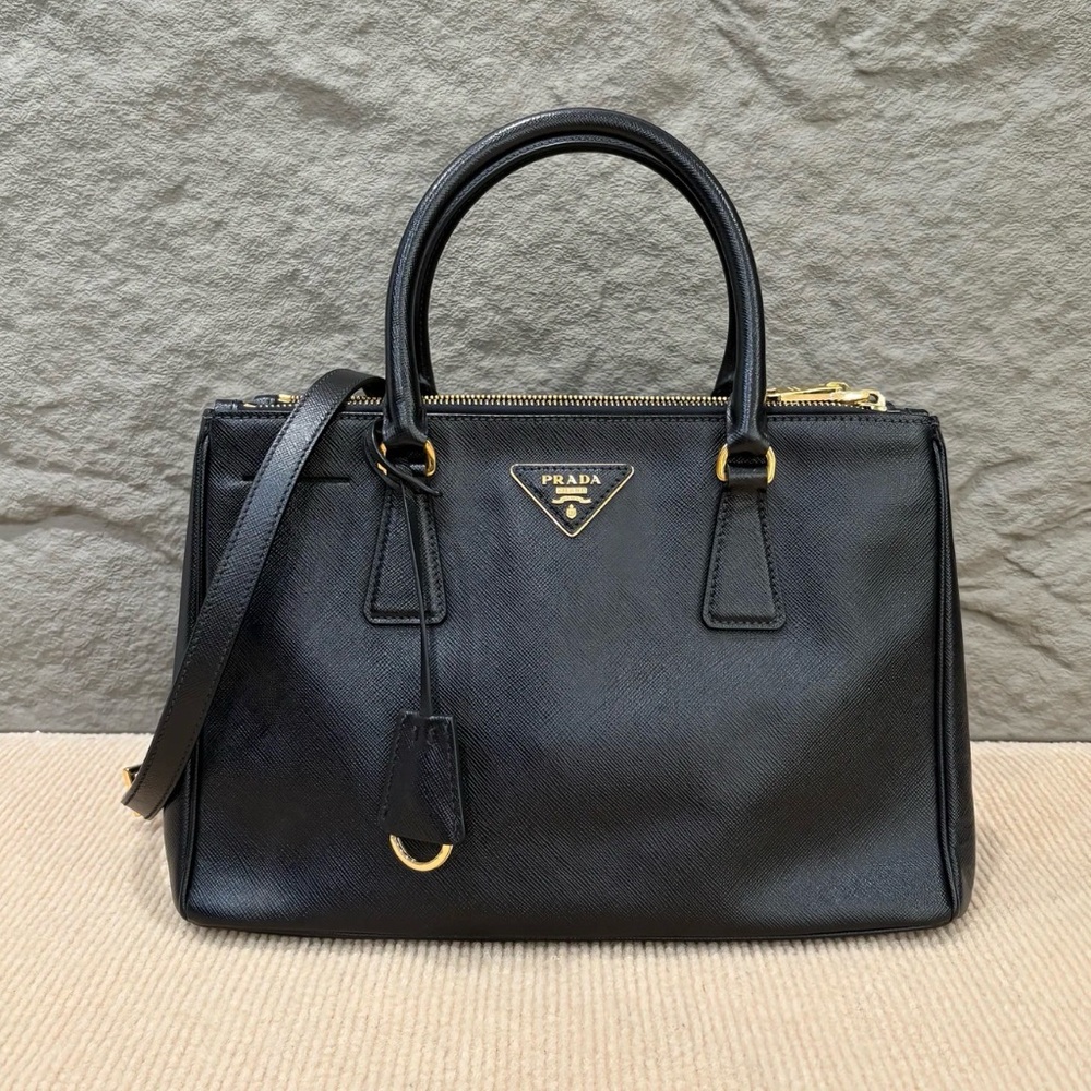 Prada Black Saffiano Leather Satchel